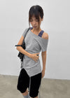 Soa Jacquard Strap Short Sleeve T-shirt