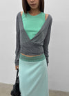 Celty Tencel Wrap Long Sleeve Tee (30% Wool)