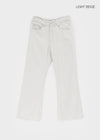 (UNISEX) Tab Semi-Bootcut Wide Pants