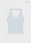 Ruetti Ribbed Halter Sleeveless (Built-in Cup)