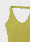 Ruetti Ribbed Halter Sleeveless (Built-in Cup)