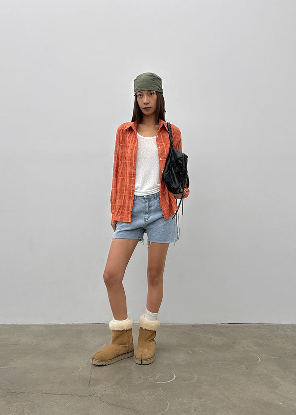 Meiren Cut-off Denim Shorts