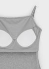 [B-BASIC] Basic Cotton Spandex Strap Square Neck Sleeveless (Built-in Cups) (2 SIZE)