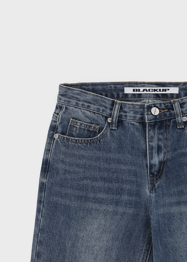 [B-DENIM] LOW NON SPAN BOOTS-CUT JEANS 057
