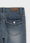 [B-DENIM] LOW POCKET BOOTS-CUT 058