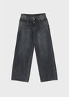 [B-DENIM] DARK BLUE WIDE 059