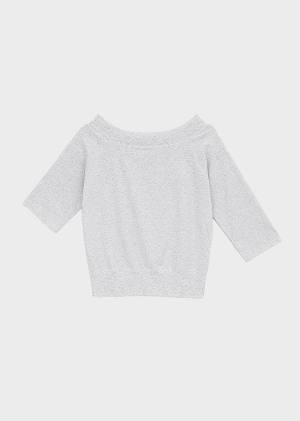 [MADE] Tealc Off-shoulder 3/4 Sleeve Sweatshirt