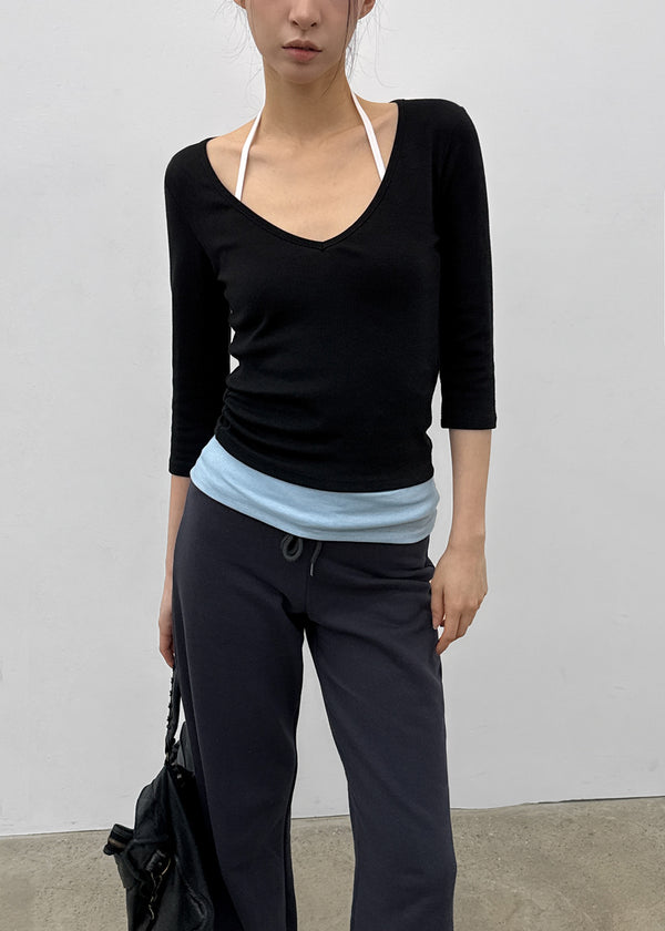 [MADE] Kuchi Deep V-Neck Sleeveless Tee