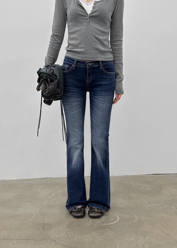 Swarm Low-waisted Bootcut Denim Pants