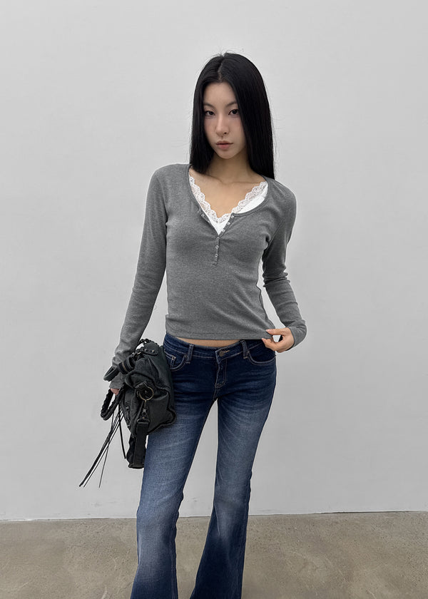Swarm Low-waisted Bootcut Denim Pants