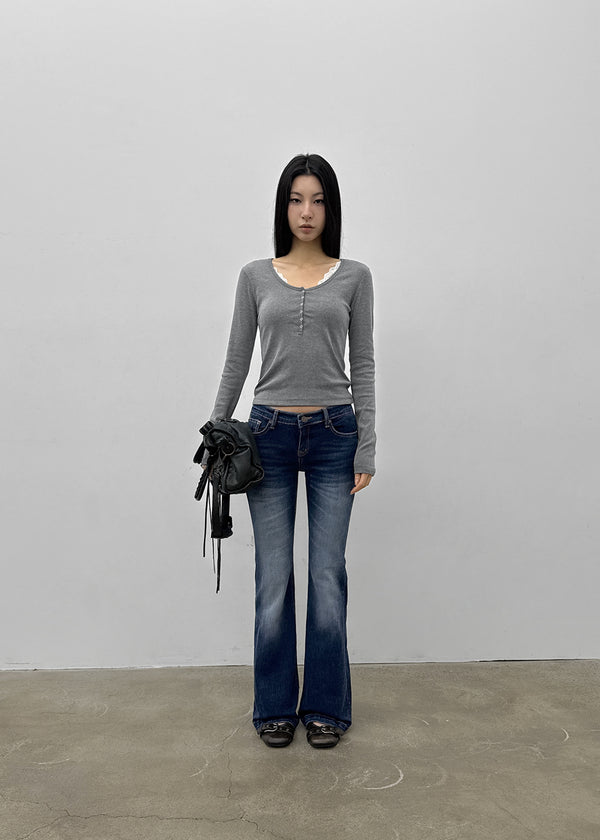 Swarm Low-waisted Bootcut Denim Pants