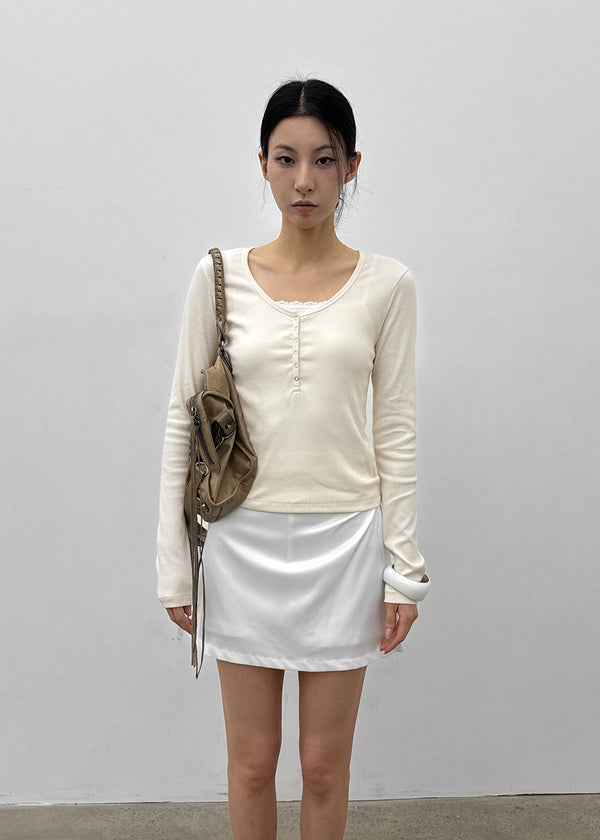 [MADE] Dutsby Henley Neck Long Sleeve Tee
