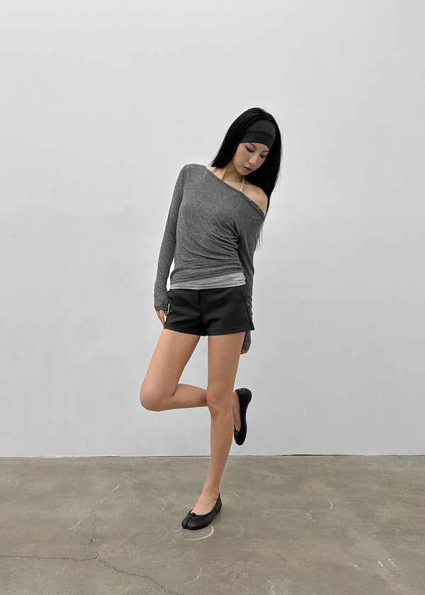 [MADE] Karen Off-shoulder Tencel Long Sleeve Tee