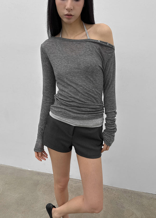 [MADE] Karen Off-shoulder Tencel Long Sleeve Tee