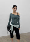 [MADE] Karen Off-shoulder Tencel Long Sleeve Tee