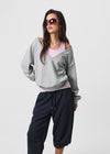 [B-BASIC] Mid-Sweat Deep V-Neck Sweatshirt