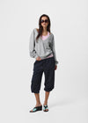 [B-BASIC] Mid-Sweat Deep V-Neck Sweatshirt