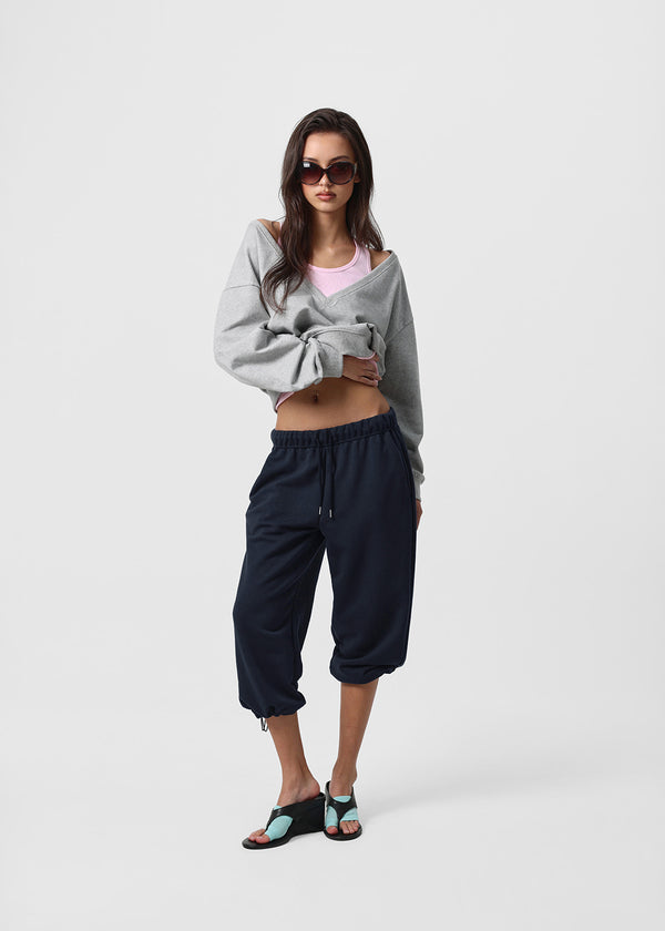 [B-BASIC] Soft Sweat Bermuda Elastic Pants