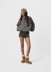 [B-BASIC] Waffle Loose Fit Hoodie