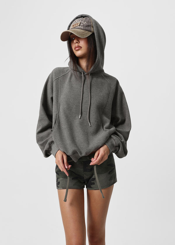 [B-BASIC] Waffle Loose Fit Hoodie