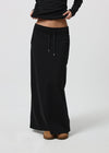 [B-BASIC] Mid-Sweat Low-Waist Elastic Long Skirt