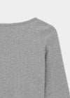 [B-BASIC] Ribbed V-Neck Wrap Long Sleeve Tee (2 SIZE)