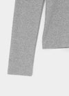 [B-BASIC] Ribbed V-Neck Wrap Long Sleeve Tee (2 SIZE)