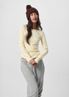 [B-BASIC] Ribbed Round Neck Long Sleeve Tee (2 SIZE)