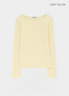[B-BASIC] Ribbed Round Neck Long Sleeve Tee (2 SIZE)