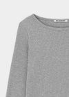 [B-BASIC] Ribbed Round Neck Long Sleeve Tee (2 SIZE)