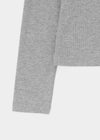 [B-BASIC] Ribbed Round Neck Long Sleeve Tee (2 SIZE)