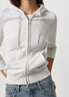 [B-BASIC] Waffle Slim Fit 3/4 Length Zip-Up Hoodie (2 SIZE)