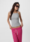 [B-BASIC] Basic Cotton Spandex Strap Square Neck Sleeveless (Built-in Cups) (2 SIZE)
