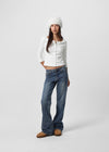 [B-BASIC] Tension Standard Boat Neck 3/4 Sleeve Cardigan (2 SIZE)
