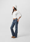[B-BASIC] Tension Standard Boat Neck 3/4 Sleeve Cardigan (2 SIZE)