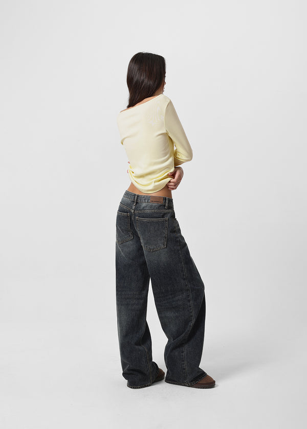 [B-DENIM] DARK BLUE WIDE 059