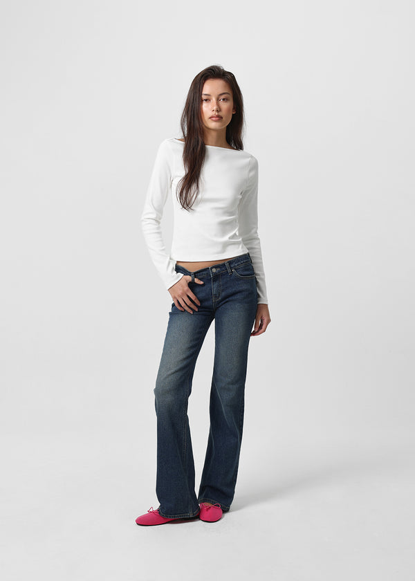 [B-DENIM] LOW POCKET BOOTS-CUT 058