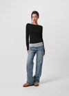 [B-BASIC] Tension Standard Boat Neck Long Sleeve Tee (3 SIZE)