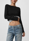 [B-BASIC] Tension Standard Boat Neck Long Sleeve Tee (3 SIZE)
