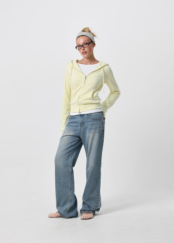 [B-BASIC] Fade Sweat Slim Zip-Up Hoodie (2 SIZE)