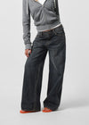 [B-DENIM] DARK BLUE WIDE 059