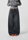 [B-DENIM] DARK BLUE WIDE 059