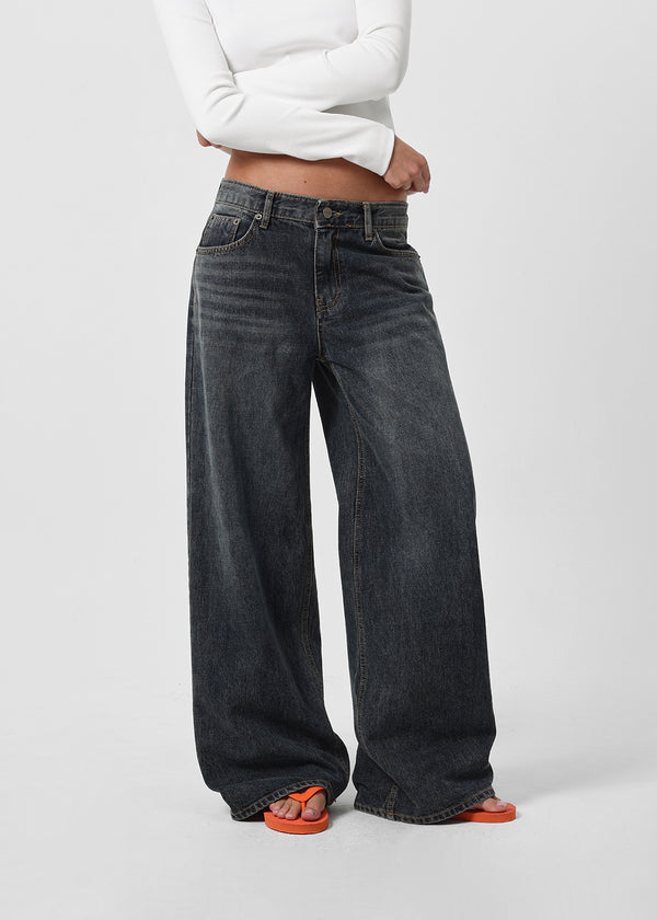 [B-DENIM] DARK BLUE WIDE 059