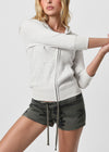 [B-BASIC] Waffle Slim Fit 3/4 Length Zip-Up Hoodie (2 SIZE)
