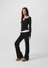 [B-BASIC] Mid-Sweat Low-Waist Bootcut Elastic Pants (2 SIZE)
