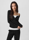 [B-BASIC] Ribbed Henley Neck Long Sleeve Tee (2 SIZE)