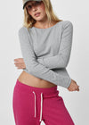 [B-BASIC] Ribbed Round Neck Long Sleeve Tee (2 SIZE)