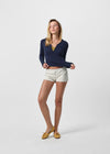 [B-BASIC] Waffle Slim Long-Sleeve Hoodie