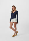 [B-BASIC] Waffle Slim Long-Sleeve Hoodie