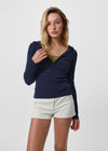 [B-BASIC] Waffle Slim Long-Sleeve Hoodie